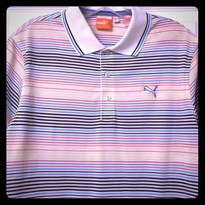 NWOT PUMA Sport Lifestyle Stripe Polo Shirt : M